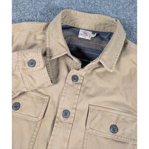 Faherty Stretch Blanked LIned CPO Jacket Mens Medium Beige Tan Shacket
